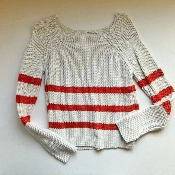 Bailey 44 Dunaway Sweater Orange White Size Medium - Picture 1 of 6
